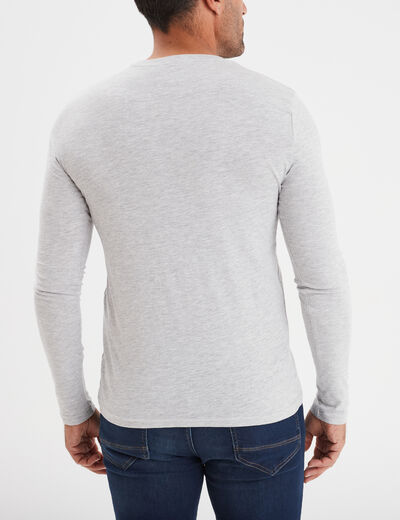 T-shirt manches longues gris homme