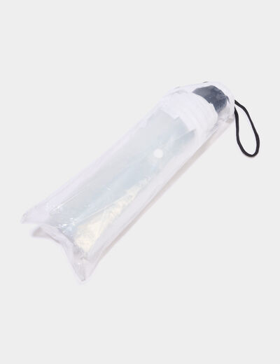 Parapluie compact pliable blanc mixte