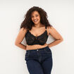 Soutien-gorge embo&icirc;tant dentelle noir femme grande taille