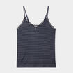 Haut de pyjama d&eacute;bardeur &agrave; bretelles bleu marine femme