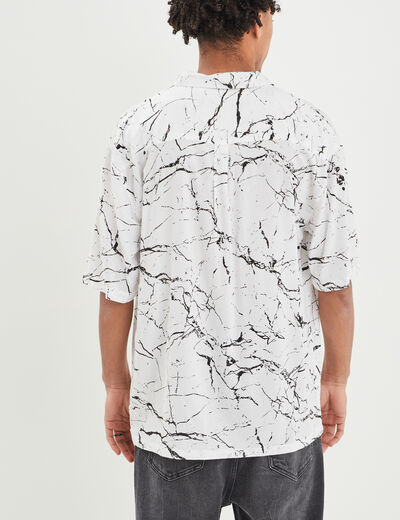Chemise manches courtes blanc homme