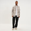 Chemise manches longues coton beige homme