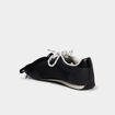 Baskets &agrave; lacets doubles semelle fine noir femme