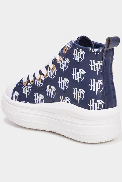 Baskets montantes Harry Potter bleu marine fille