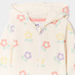 Sweat à capuche zippé Kimbaloo creme bébé fille