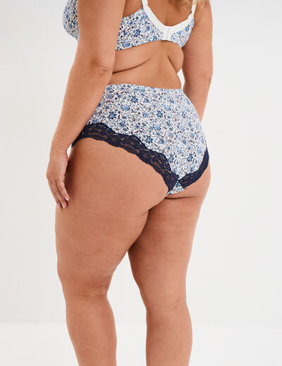 Shorty microfibre blanc femme grande taille