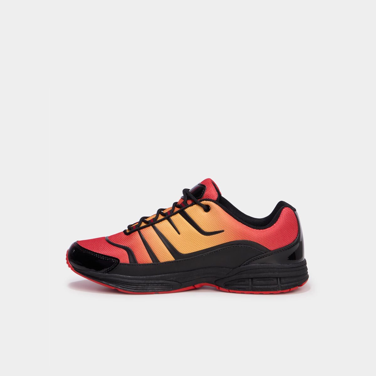 Running &agrave; lacets semelle &eacute;paisse orange fonc&eacute; homme