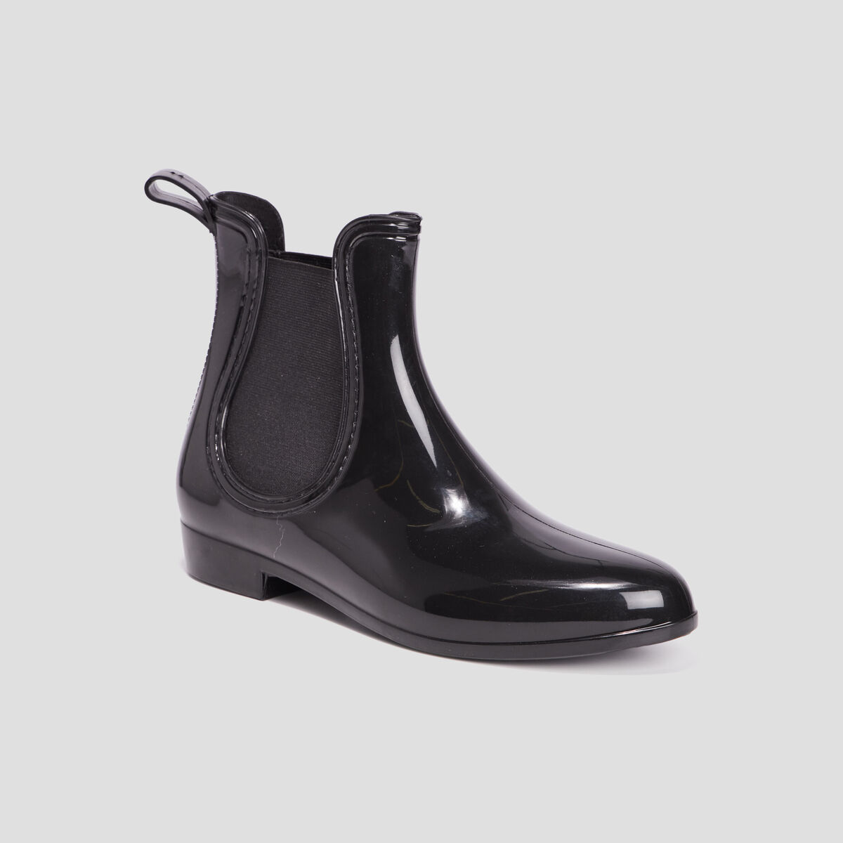 Bottines chelsea de pluie noir femme