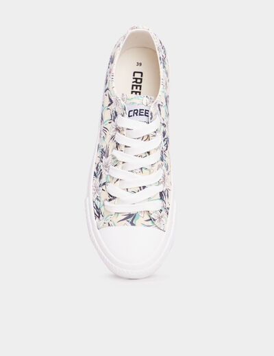 Tennis basses en toile à lacets Creeks multicolore femme