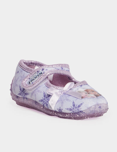 Chaussons ballerines Reine des neiges mauve fille