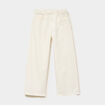Pantalon coupe large 5 poches coton ecru fille