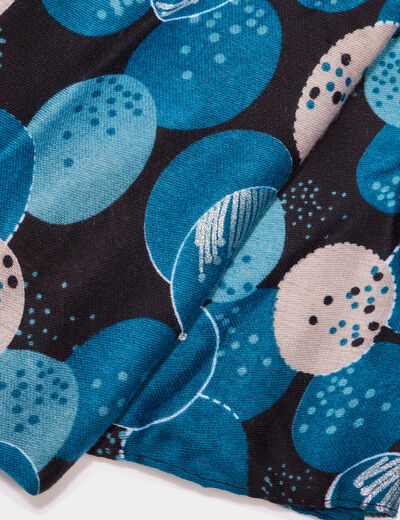 Foulard bleu canard femme