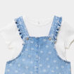 Ensemble robe t-shirt bandeau coton denim triple stone b&eacute;b&eacute; fille