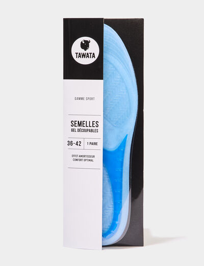 Semelles gel découpables bleu mixte
