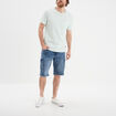 T-shirt col rond manches courtes Liberto vert pastel homme