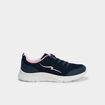Baskets running &agrave; lacets bleu marine fille