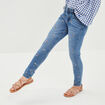 Jeans skinny brodé Creeks denim double stone fille