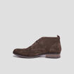Bottines &agrave; lacets en cuir marron homme