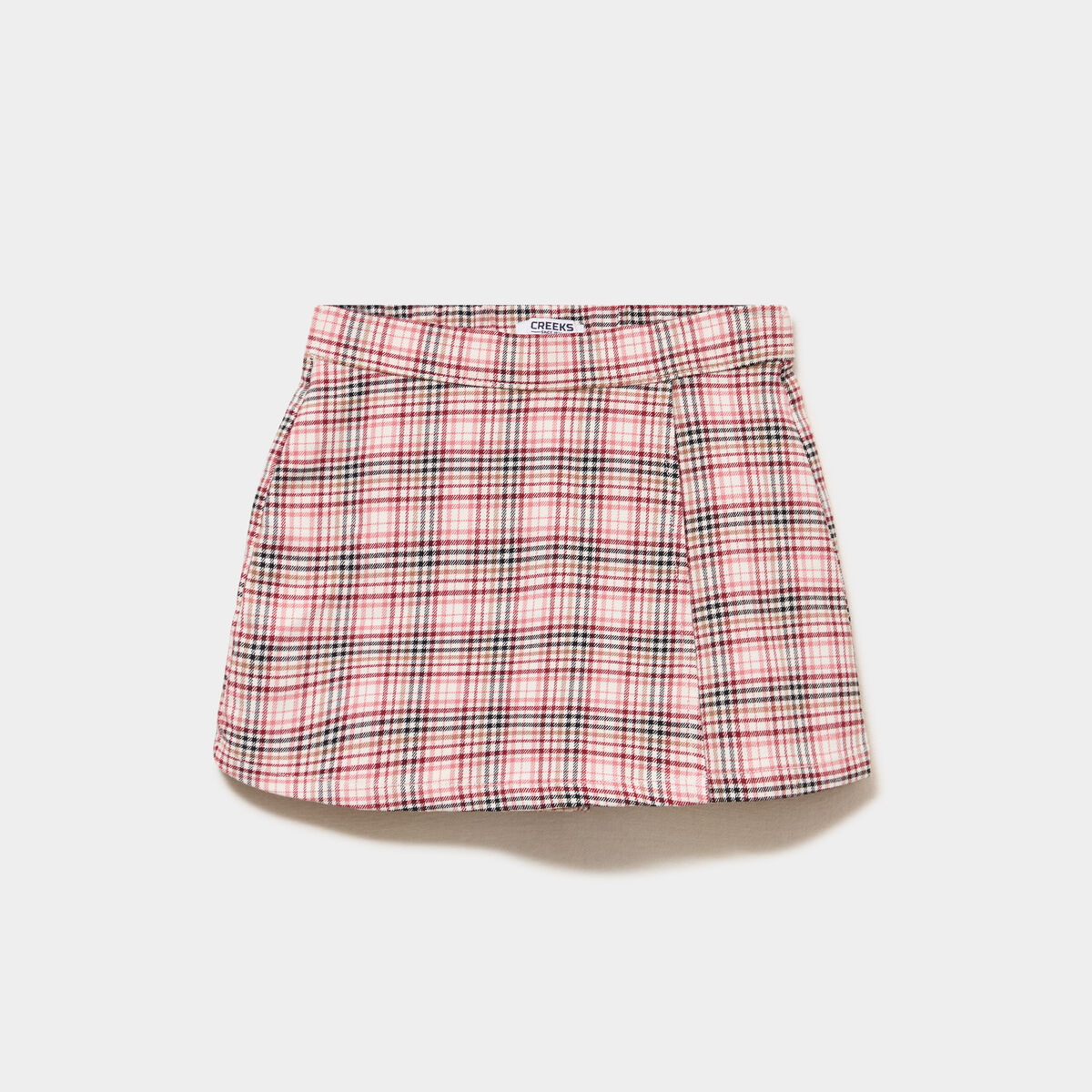 Jupe-short taille &eacute;lastiqu&eacute;e rose fille