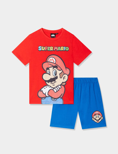 Ensemble pyjama short et t-shirt Mario rouge garçon