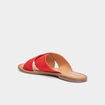 Mules brides croisées en cuir Kickers rouge femme