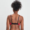 Soutien-gorge push-up micro dentelle rouge femme