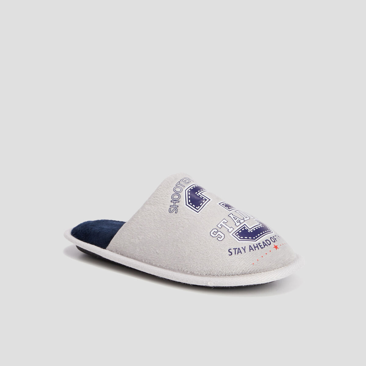 Chaussons mules gris gar&ccedil;on