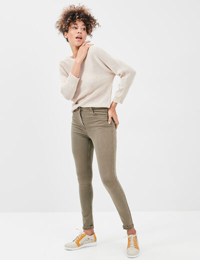 Pull manches longues sable femme
