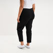 Jeans mom cropped taille haute denim noir femme grande taille