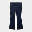 Jean flare 5 poches taille haute denim brut femme grande taille