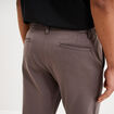 Pantalon chino regular taille &eacute;lastiqu&eacute;e gris fonc&eacute; homme