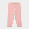 Legging molletonn&eacute; &agrave; paillettes rose poudr&eacute;e b&eacute;b&eacute; fille