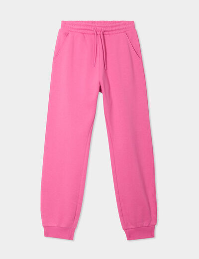 Pantalon de jogging molleton rose fushia fille