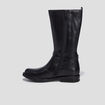 Bottes en cuir noir fille