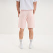 Short jogging molleton droit rose pastel homme