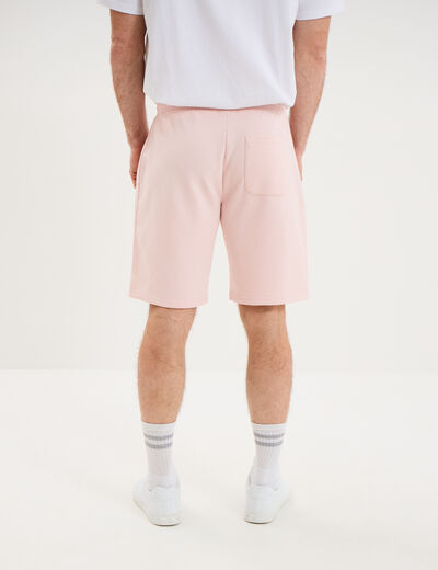Short jogging molleton droit rose pastel homme