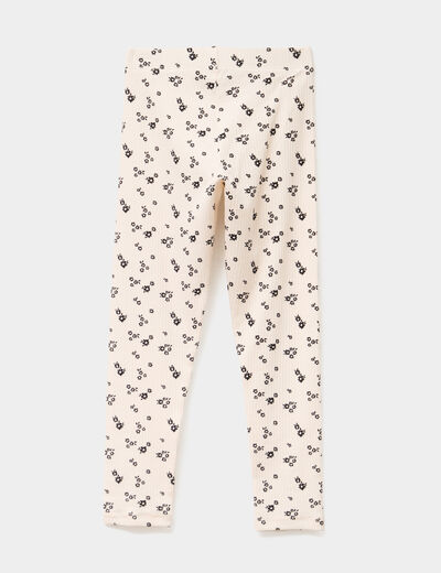 Legging côtelé coton beige fille