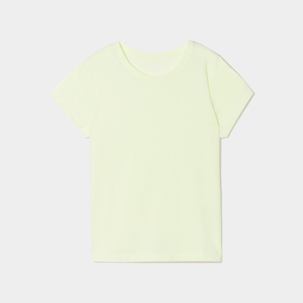 T-shirt manches courtes jaune fluo fille