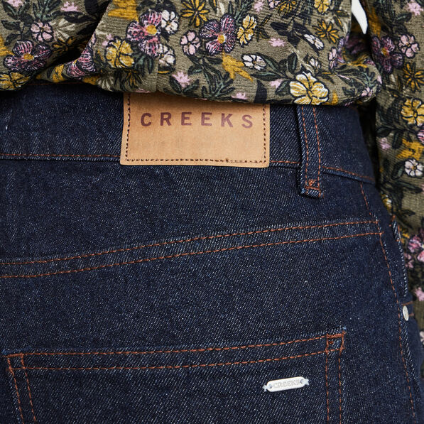 jeans straight avec revers denim stone femme Jeans straight avec revers denim stone femme