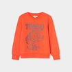 Sweat col rond manches longues orange garçon