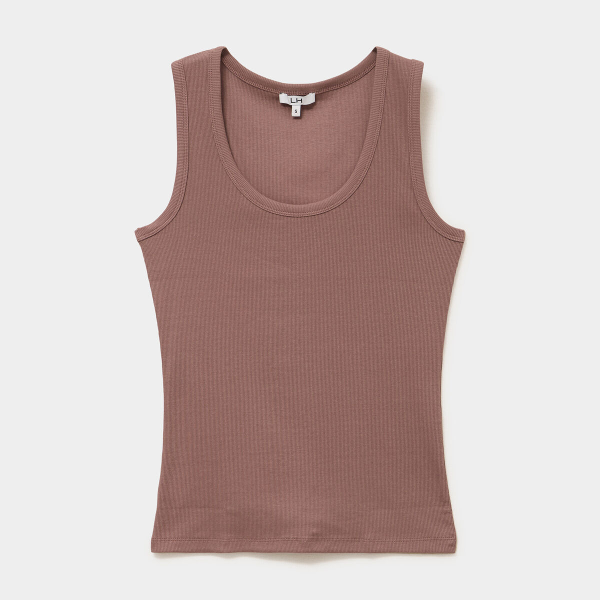 D&eacute;bardeur ajust&eacute; col rond coton marron cognac femme