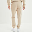 Pantalon jogging droit molleton beige homme