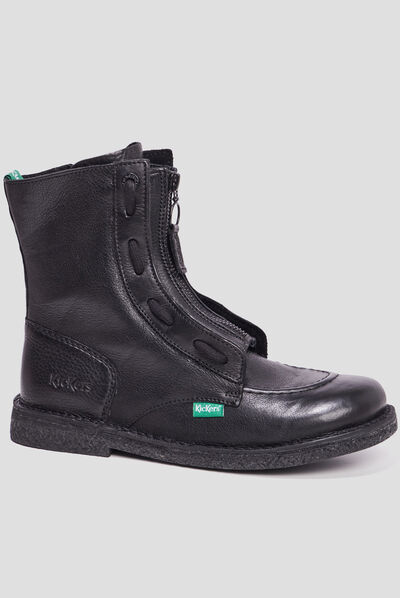 Bottines en cuir Kickers Meeticrock noir femme