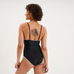 Maillot de bain une pi&egrave;ce d&eacute;tails brod&eacute;s noir femme
