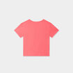 T-shirt noué avec manches courtes coton rose vif fille