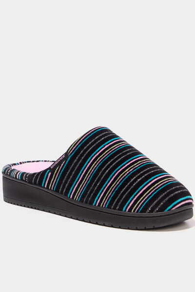 Chaussons mules lavables Isotoner vert turquoise femme