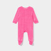 Dors-bien velours manches longues rose fushia bébé fille