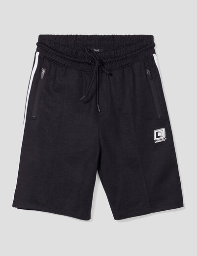 Short jogging droit élastiqué Liberto noir homme