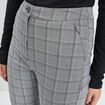 Pantalon droit taille haute gris femme