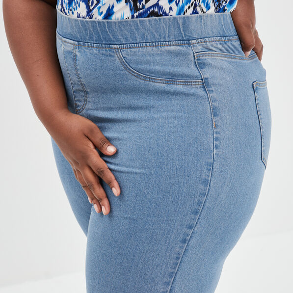jegging taille haute matiere recyclee denim stone femmegt Jegging taille haute matière recyclée denim stone femme grande taille